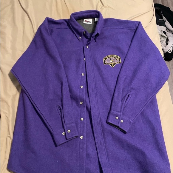 Purple Minnesota Vikings Jacket Wool - Picture 1 of 4